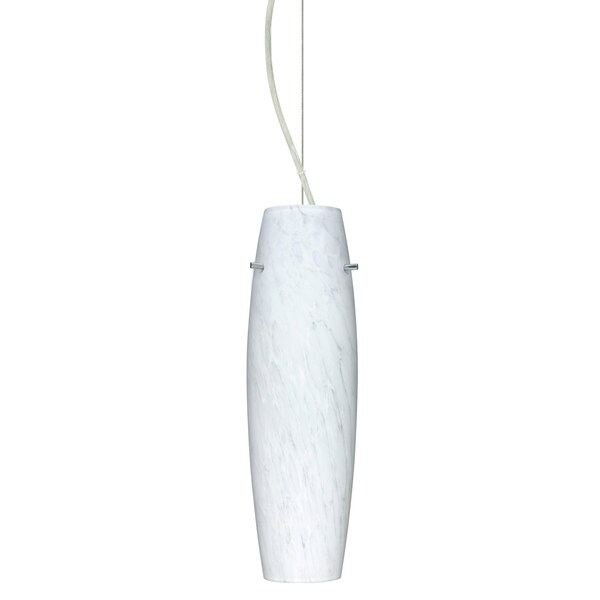 Besa Lighting Suzi Cord Pendant, Carrera, Satin Nickel Finish, 1x9W LED 1KX-489719-LED-SN - main